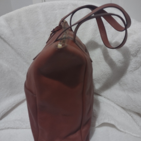 Fossils Sydney Brown Leather Shopper Tote - Picture 4 of 12